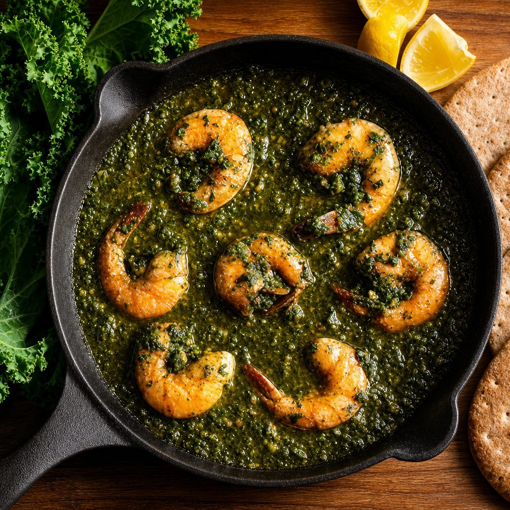 Shrimp Saag.