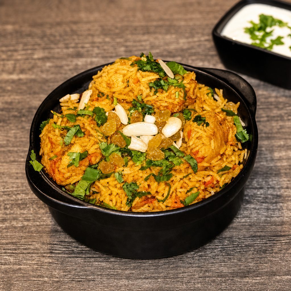 Shrimp Biryani.