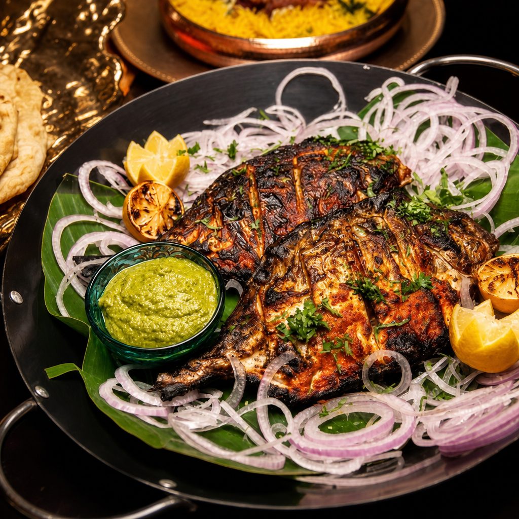 Tandoori Pomfret Whole Fish.