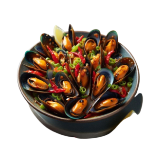 Spicy Souteed Mussels